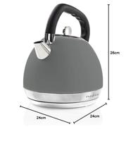 Elektrische waterkoker | 1,8 l | Soft-touch | Grijs - thumbnail