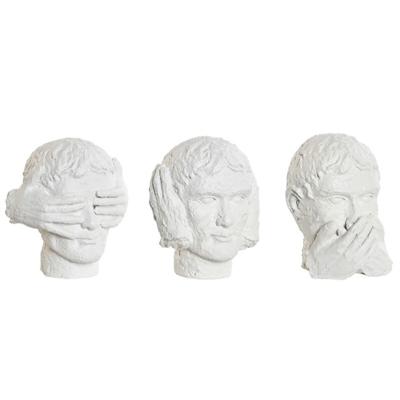 Decoratieve figuren DKD Home Decor Wit Neoklassiek 14 x 11 x 14 cm (3 Stuks) Decoratieve figuren DKD Home Decor Wit Neoklassiek 14 x 11 x 14 cm (3 Stuks)
