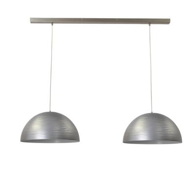 Masterlight Zilvergrijze eettafellampConcepto 2x45 - 2732-37-S-130-2