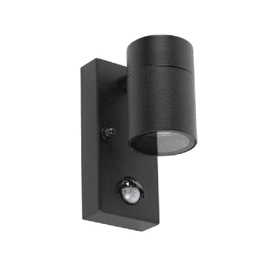 Set van 3 Mason Wandlampen - 4000K neutraal wit - Bewegingssensor en Schemerschakelaar - Zwart - IP44 Waterdicht - Wandspot voor binnen en buiten
