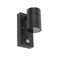 Set van 3 Mason Wandlampen - 4000K neutraal wit - Bewegingssensor en Schemerschakelaar - Zwart - IP44 Waterdicht - Wandspot voor binnen en buiten - thumbnail