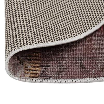 VidaXL Vloerkleed wasbaar anti-slip patchwork ø120 cm meerkleurig