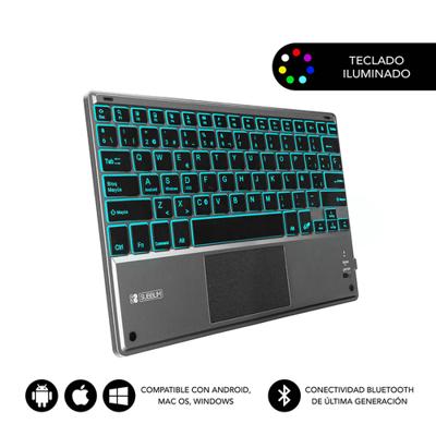 Toetsenbord met Touchpad Subblim SUB-KBT-SMBT51 Grijs Multicolour Qwerty Spaans QWERTY