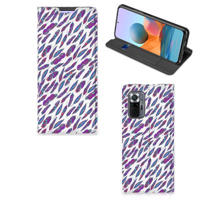 Xiaomi Redmi Note 10 Pro | Hoesje met Magneet | Feathers Color
