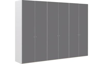 Goossens Kledingkast Easy Storage Ddk, Kledingkast 304 cm breed, 220 cm hoog, 6x glas draaideur Goossens Kledingkast Easy Storage Ddk, Kledingkast 304 cm breed, 220 cm hoog, 6x glas draaideur