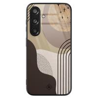 Samsung Galaxy S24 glazen hardcase - Abstract almond - thumbnail
