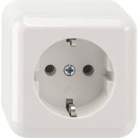 Merten MEG2300-8719 Wandcontactdoos met randaarde Compleet Polar-wit 1 stuk(s) - thumbnail