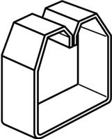 Hager B800403 Haakjes (b x h) 40 mm x 80 mm 1 stuk(s) - thumbnail
