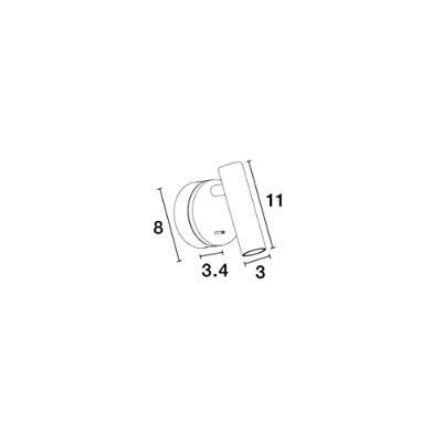 Lyora WandspotClip zwart - 9030202