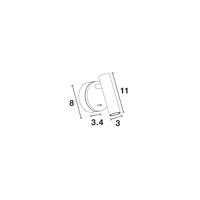 Lyora WandspotClip zwart - 9030202 - thumbnail