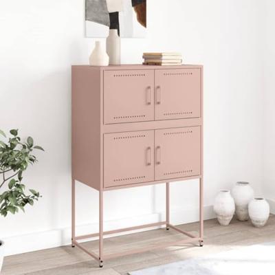 Dressoir 68,5x38,5x107 cm staal roze