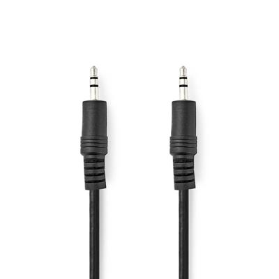 Stereo-Audiokabel | 3,5 mm Male | 3,5 mm Male | Vernikkeld | 10.0 m | Rond | Zwart