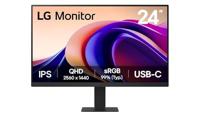 LG 24U631A-B 24 inch desktopmonitor - IPS-paneel QHD-resolutie (2560 x 1440), 5 ms 100 Hz, HDR 10, sRGB 99% (CIE1931), kantelbaar, HDMI 2.0, USB-C (15W) - thumbnail