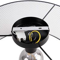 QAZQA Industriële plafondlamp zwart - Drum Mesh - thumbnail