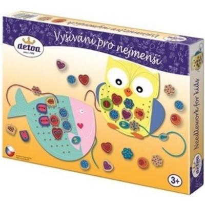 Detoa borduurset dieren junior karton/hout 41 delig Detoa borduurset dieren junior karton/hout 41 delig