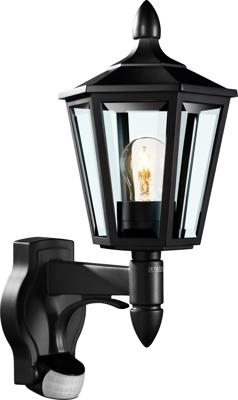 Steinel AUSSENLEUCHTE L 15 S SW 617813 Buitenlamp met bewegingsmelder (wand) LED E27 60 W Zwart