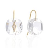 Cilla Jewels Luxe Oorbellen Dames - 925 Zilver, Gouden Afwerking, Transparante Zirkonia - thumbnail