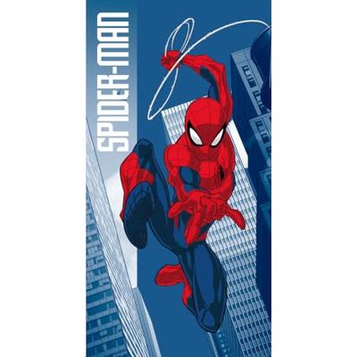 Spiderman strandlaken city 70 x 140 cm katoen