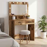 Kaptafel met lade Oud hout 79 x 41 x 135 cm Bewerkt hout - thumbnail