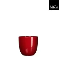 Mica Decorations tusca pot donkerrood glans 11x12cm - thumbnail