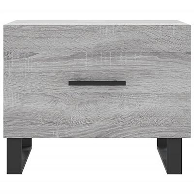 Salontafel 50x50x40 cm bewerkt hout grijs sonoma eiken