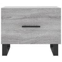 Salontafel 50x50x40 cm bewerkt hout grijs sonoma eiken - thumbnail