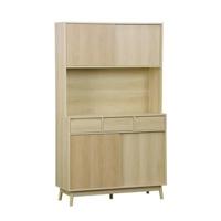 sweeek - Dressoir, decor hout 4 deuren 3 lades 110 cm - thumbnail