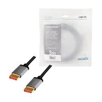 LogiLink CDA0106 DisplayPort kabel 3 m Zwart, Grijs - thumbnail