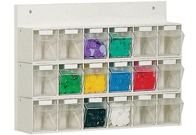 Lockweiler Opbergbakstelling | H410xB600xD108mm | 18 x B | kunststof wit | 1 stuk - 1551814 1551814