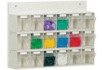 Lockweiler Opbergbakstelling | H410xB600xD108mm | 18 x B | kunststof wit | 1 stuk - 1551814 1551814 - thumbnail