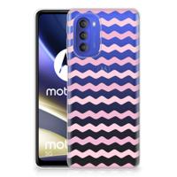 Motorola Moto G51 5G | TPU bumper | Waves Roze - thumbnail