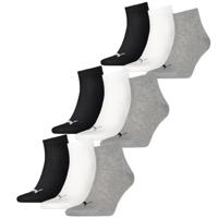 Puma Quarter Sokken Plain 9-pack Zwart / Wit / Grijs-43/46 - thumbnail