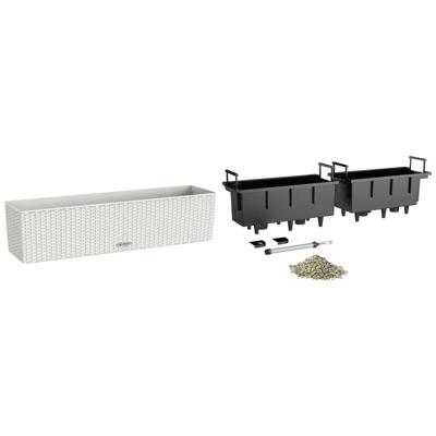 Jardiniere - Balconera cottage 80 - Complete set - Wit - 12 L - LECHUZA