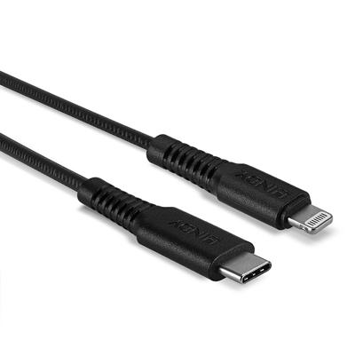 Lindy 31288 Lightning-kabel 3 m Zwart