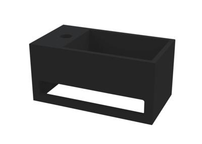 Best Design Mona Black Links fontein incl.handdoekhouder Just Solid 33x18x16cm 4007840 Best Design Mona Black Links fontein incl.handdoekhouder Just Solid 33x18x16cm 4007840