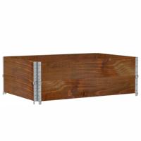 VidaXL Palletopzetranden 2 st 120x80 cm massief grenenhout bruin - thumbnail