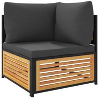 9-delige Loungeset met kussens massief acaciahout - thumbnail