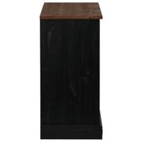Dressoir HALDEN met schuifdeur 80x40x80 cm massief hout zwart - thumbnail