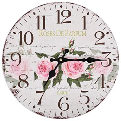 VidaXL Wandklok vintage stijl 30 cm bloemen VidaXL Wandklok vintage stijl 30 cm bloemen