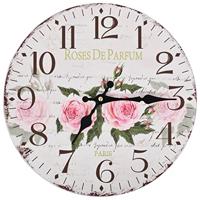 VidaXL Wandklok vintage stijl 30 cm bloemen - thumbnail
