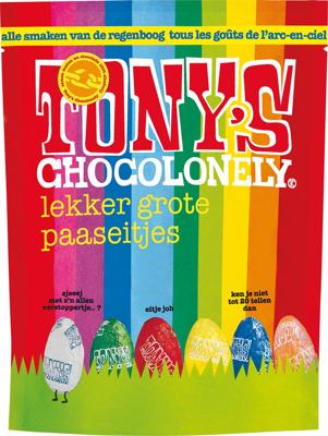 Chocolade tony's chocolonely paaseitjes pouch ass