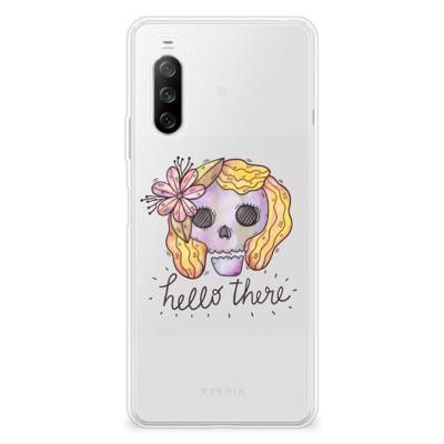 Silicone Back Case Sony Xperia 10 III Boho Skull