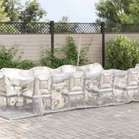 VidaXL Doorzichtig zeildoek met zeilringen 3x8 m polyethyleen - thumbnail