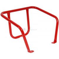 Ruggensteun metaal voor houten slede - thumbnail