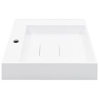 Wastafel 50x50x12,3 cm mineraal gegoten/marmer gegoten wit - thumbnail