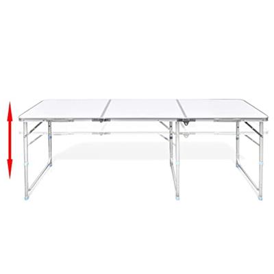 Campingtafel inklapbaar en verstelbaar aluminium 180 x 60 cm 6 stoelen Campingtafel inklapbaar en verstelbaar aluminium 180 x 60 cm 6 stoelen