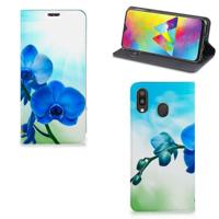 Samsung Galaxy M20 Smart Cover Orchidee Blauw - Cadeau voor je Moeder - thumbnail
