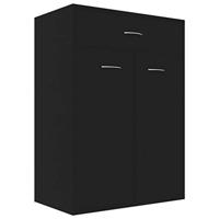 VidaXL Schoenenkast 60x35x84 cm bewerkt hout zwart - thumbnail