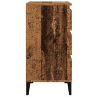 Dressoir 60x35x70 cm bewerkt hout oud houtkleurig - thumbnail