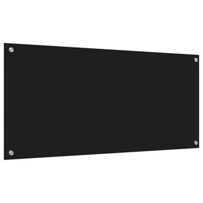 VidaXL Keuken spatscherm zwart 110 x 50 cm gehard glas VidaXL Keuken spatscherm zwart 110 x 50 cm gehard glas
